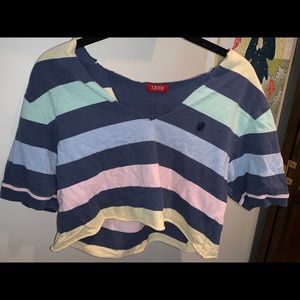 Vintage Polo striped crop top